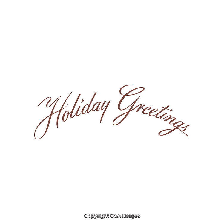 Elegant Holiday Greetings Text with Handwritten Calligraphy Design