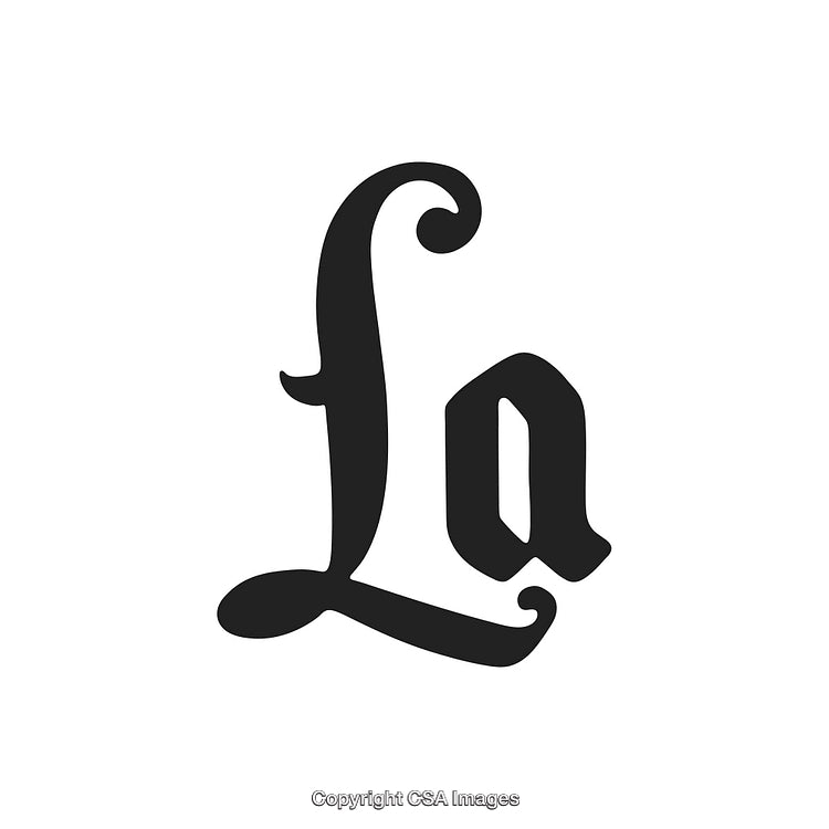 Elegant Black Lettering Design with Vintage Stylized Font on White Background