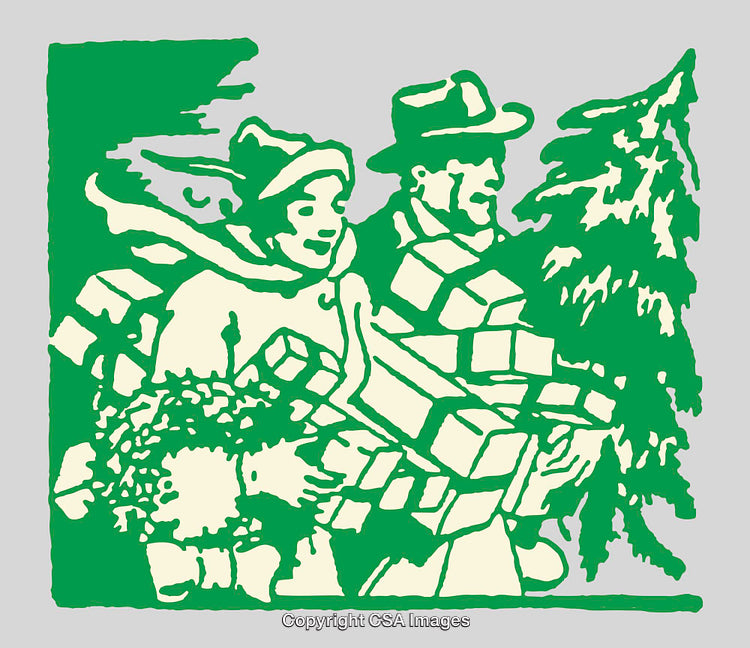 Vintage-Inspired Christmas Line Art of Holiday Cheer and Celebration