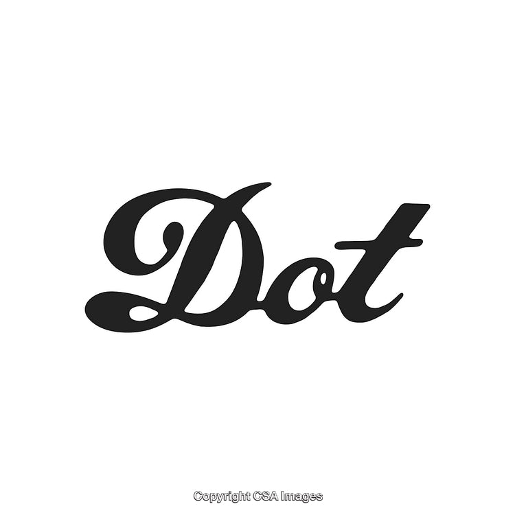 Elegant Script Featuring the Word 'Dot' in Bold Lettering