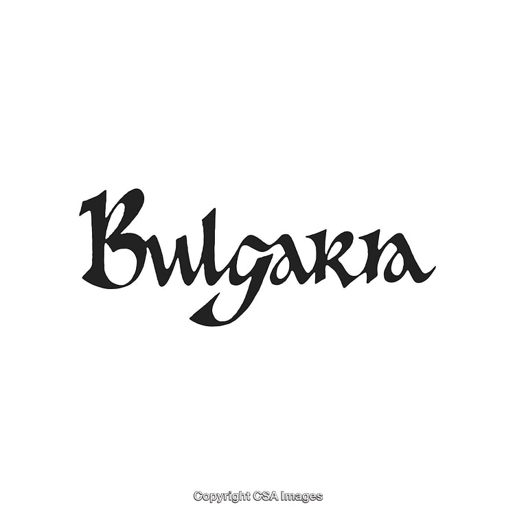 Stylish Hand-Drawn Typography Highlighting Bulgaria in Bold Artistic Font