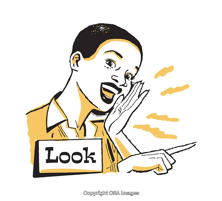 Vibrant Illustration of Enthusiastic Person Highlighting a Point