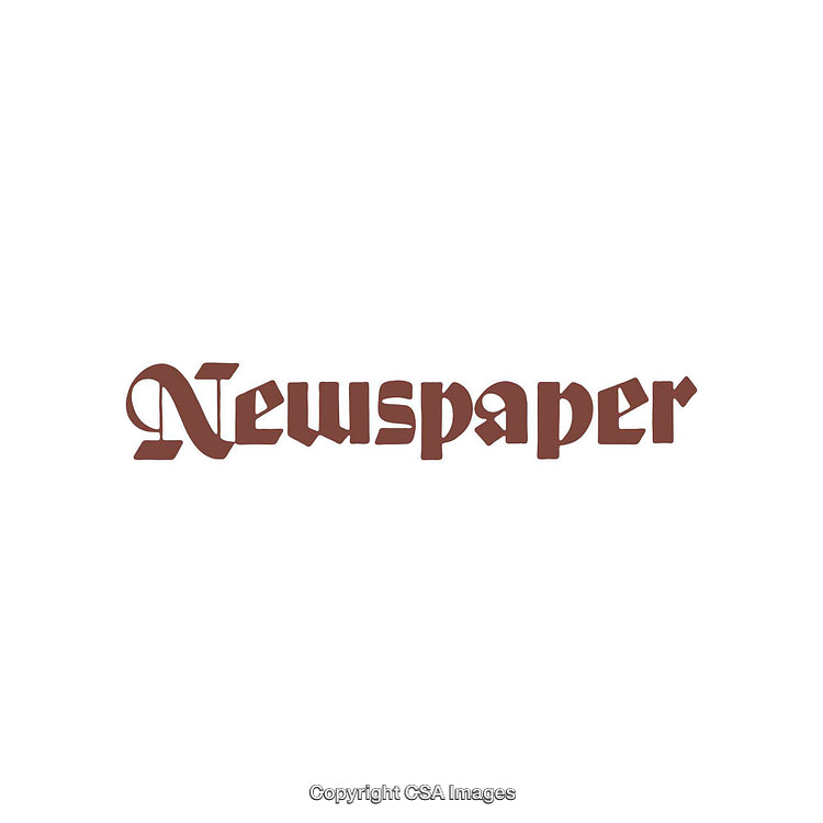 Vintage Typography Depicting the Word Newspaper in an Artistic Style