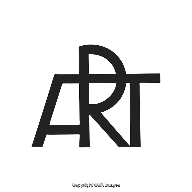 Creative Typography Featuring Art Text in Stylish Black and White Design
