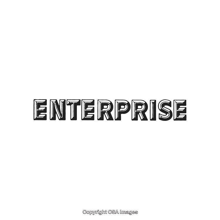Bold Design Featuring the Word 'Enterprise' in Black and White Style