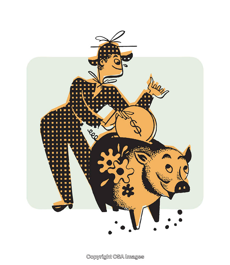 Colorful Illustration of a Fun Saving Piggy Bank Concept