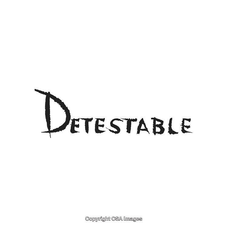 Bold Stylized Black TeXt with Spiky Edges on White Background