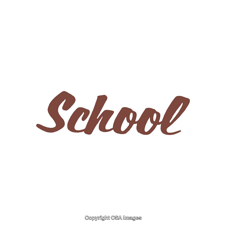 Simple Elegant Brown School Text Against White Background