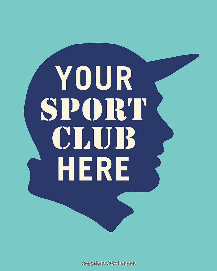 Sport Club Logo Template in Silhouette Design with Customizable Text