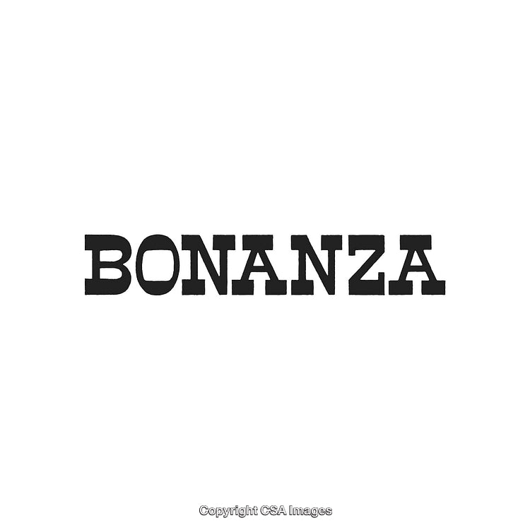 Vintage Typography Featuring the Word Bonanza in Bold Black Letters