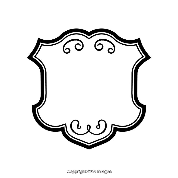 Elegant Black and White Decorative Border with Ornamental Design