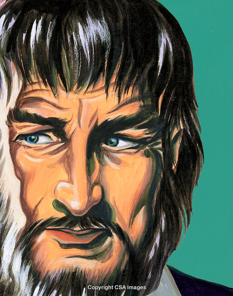 Expressive Portrait of a Pensive Man With Vibrant Artistic Brushwork
