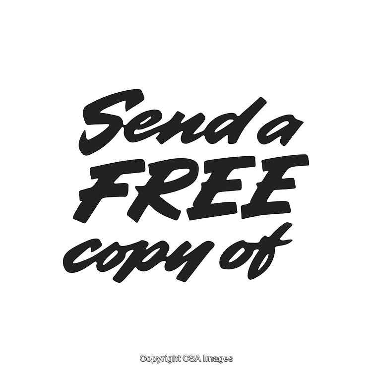 Black Stylish Text Emphasizing Free Copy Promotion on White Background