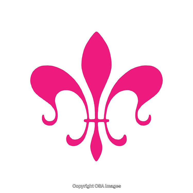 Elegant Pink Fleur-de-Lis Symbol on a Simple White Background