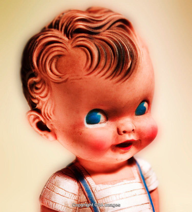 Close-Up Image of a Vintage Toy Doll With a Retro Aesthetic