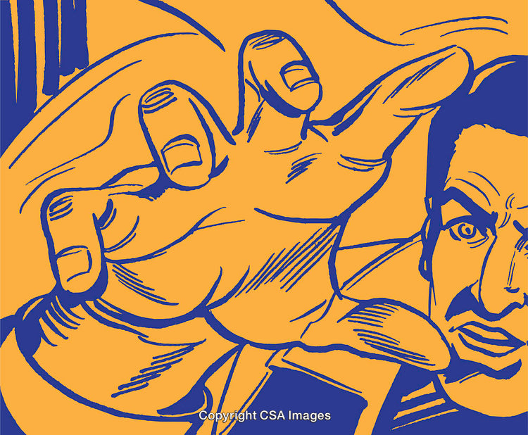 Vintage Comic Style Illustration Depicting an Expressive Hand Gesture