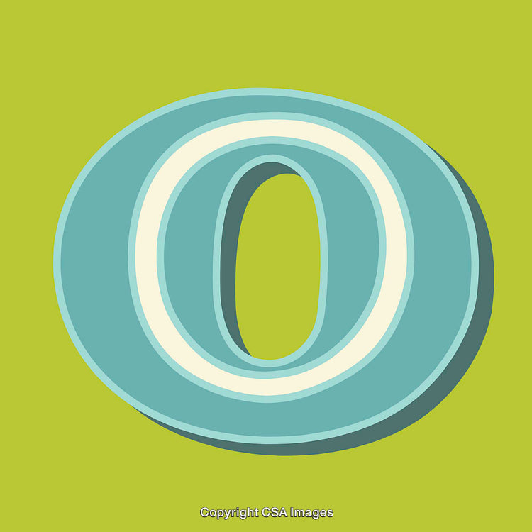 Stylized Illustration of the Letter O on a Vibrant Background