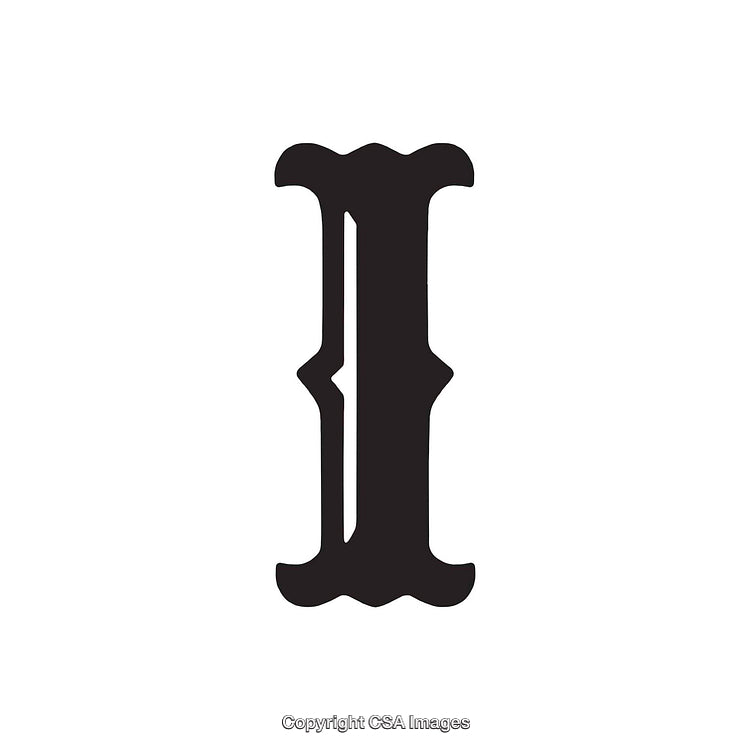 Elegant Typeface Showing Artistic Design of the Letter I