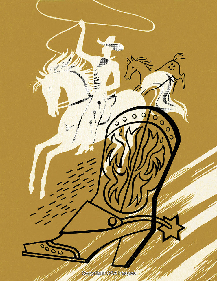 Cowboy Horse and Boot