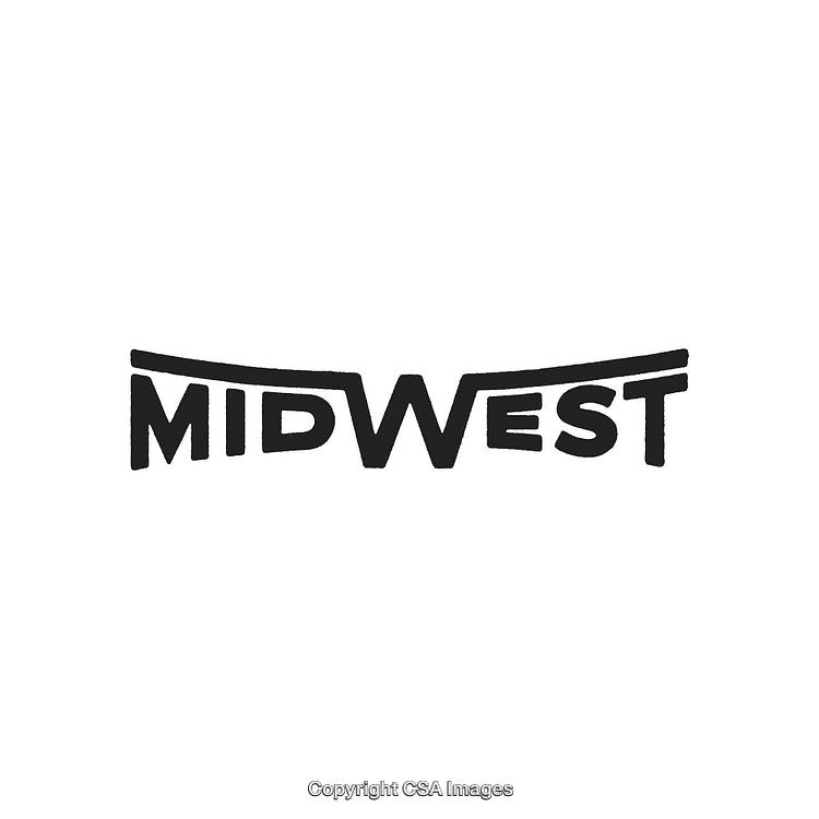 Minimalistic Black and White Midwest Text Design With Stylish Typography