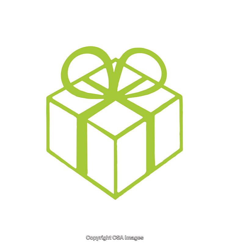 Minimal Illustration of a Wrapped Gift Box with a Bow