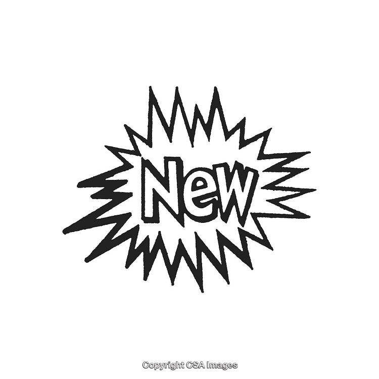 Hand-Drawn Illustration of New Label With Stylish Bold Text