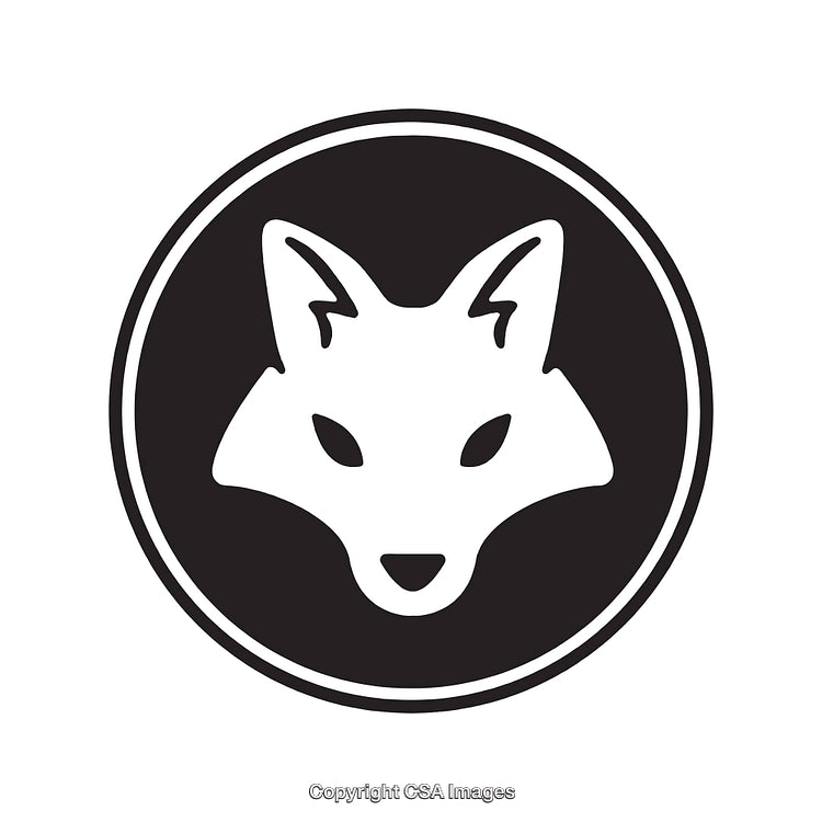 Minimalist Black And White Animal Logo Design With Fox Illustration