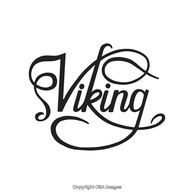 Intricate Calligraphy Artwork Featuring the Word Viking in Elegant Script Style