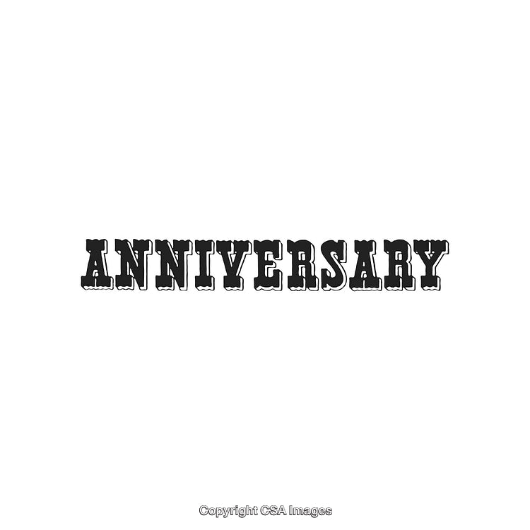 Vintage Typography Design with the Word 'Anniversary' in Stylized Capital Letters