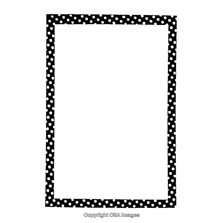 Black And White Frame With Polka Dot Decorative Border Design