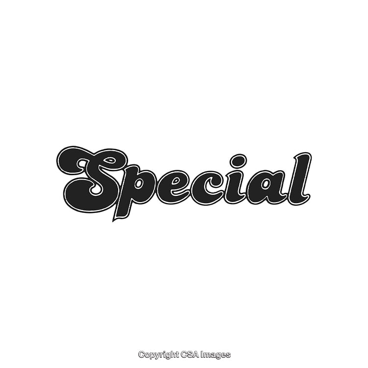 Artistic Retro Typography Design Featuring the Word 'Special' in Bold Style