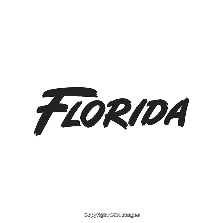 Bold Typography Logo of Florida in Classic Black on White Background