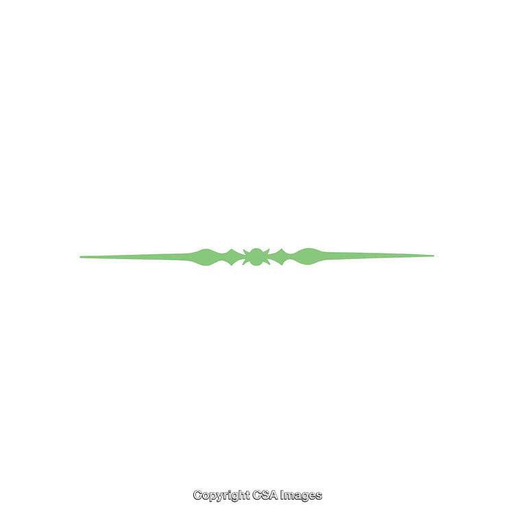 Green Flourish Design Element Isolated on a White Background