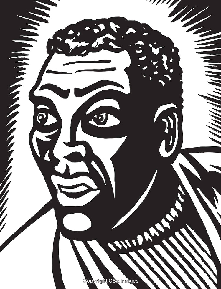 Expressive Black And White Illustration of a Person with Intense Emotion