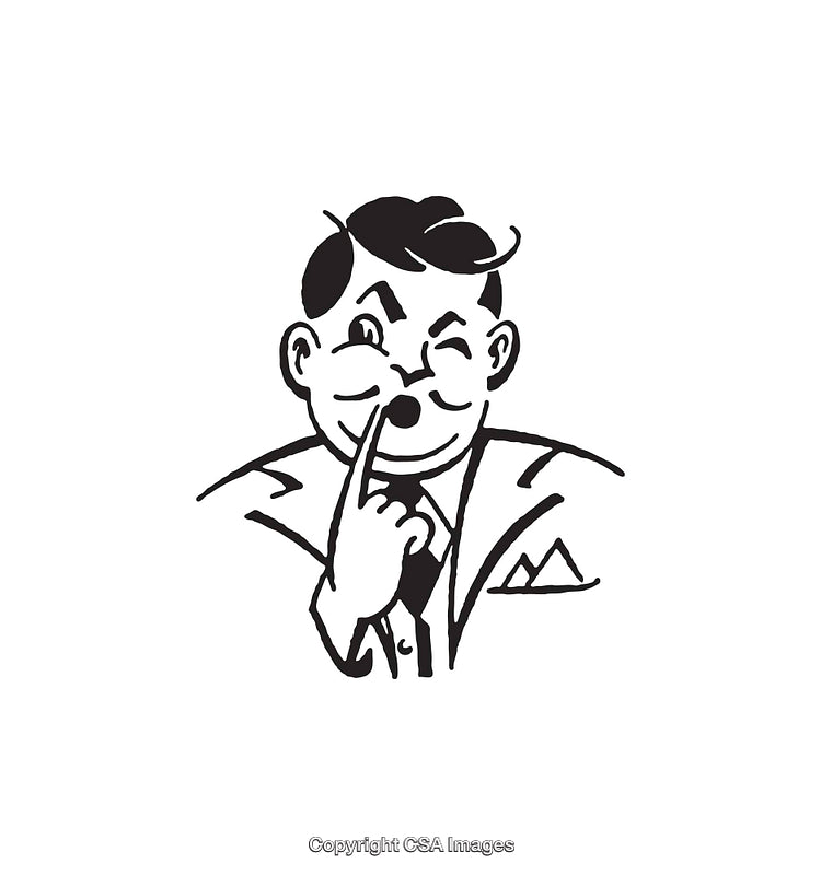 Black and White Line Art of a Playful Gentleman Sketch