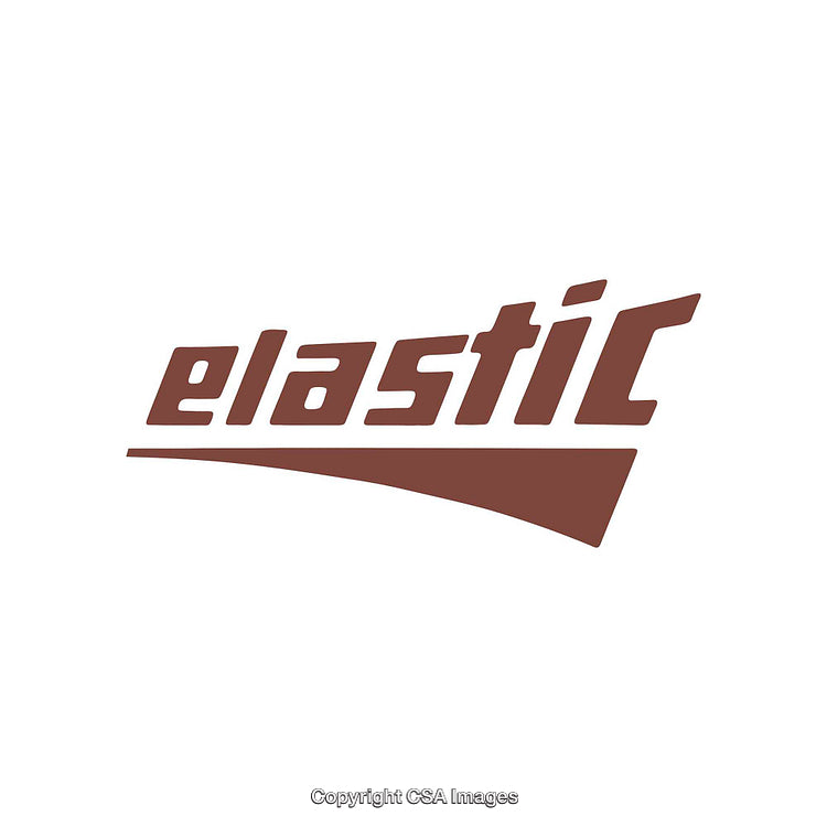 Dynamic Elastic Logo in Brown Color Tone on White Background