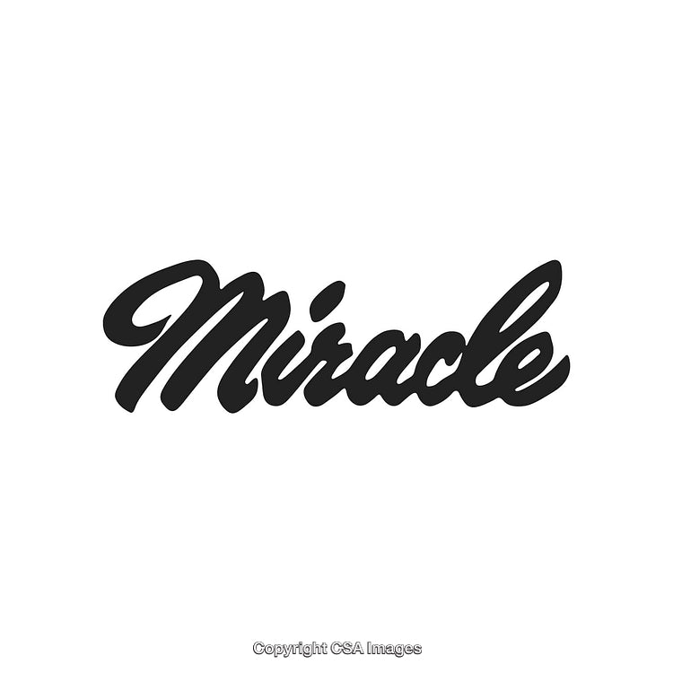 Elegant Typography Featuring the Word 'Miracle' in Smooth Cursive Script