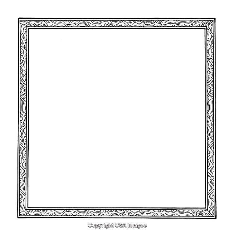 Intricate Black And White Patterned Border With Abstract Details