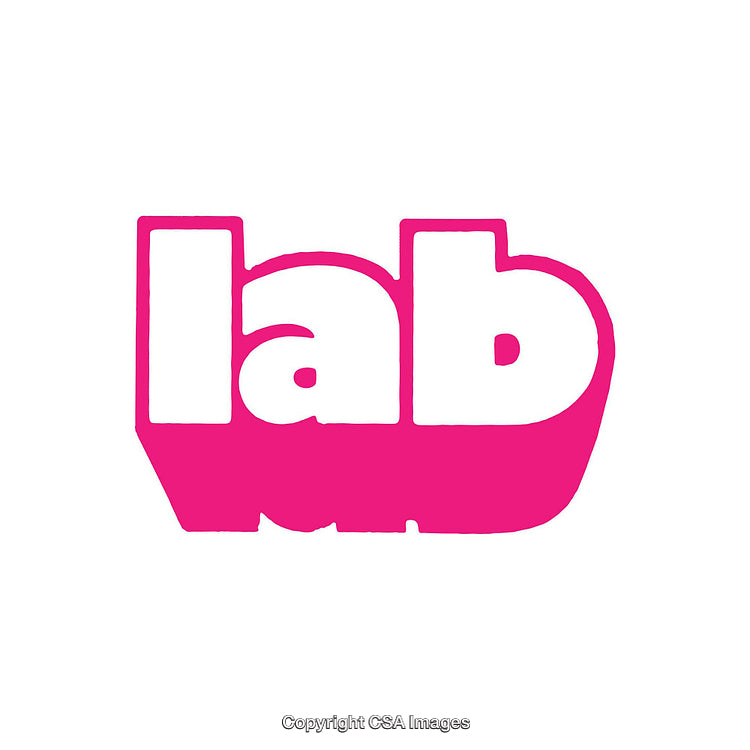 Stylish Pink and White Lab Word Design On Transparent Background