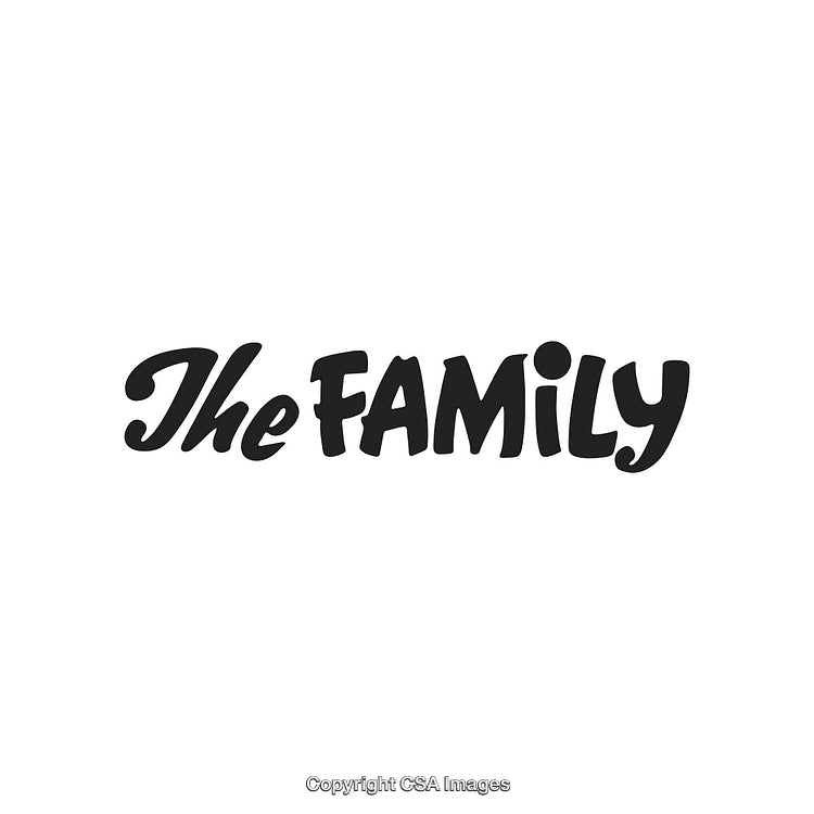 Stylized Bold Typography Art Celebrating The Concept of Family Connection