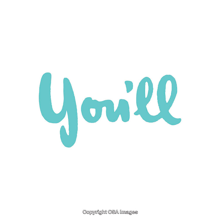 Turquoise Handwritten Script Text on a White Background