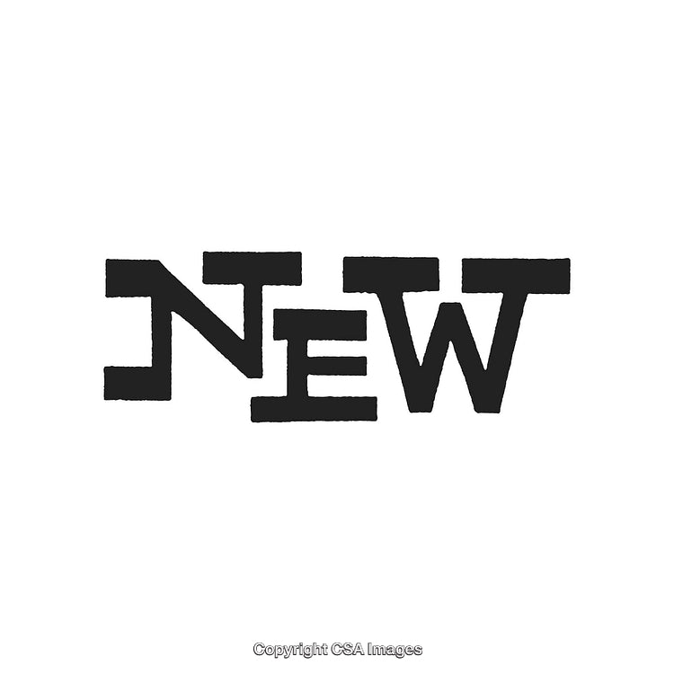 Bold Hand-Drawn 'New' Text Isolated on a White Background