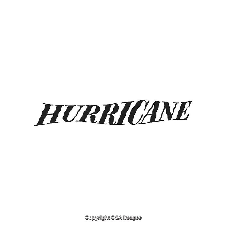 Hurricane-Inspired Text Artwork with a Bold and Dynamic Design