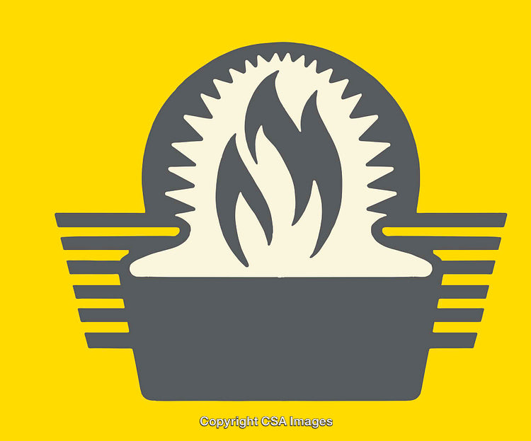 Stylized Fire Emblem Line Art in Yellow and Gray Tones