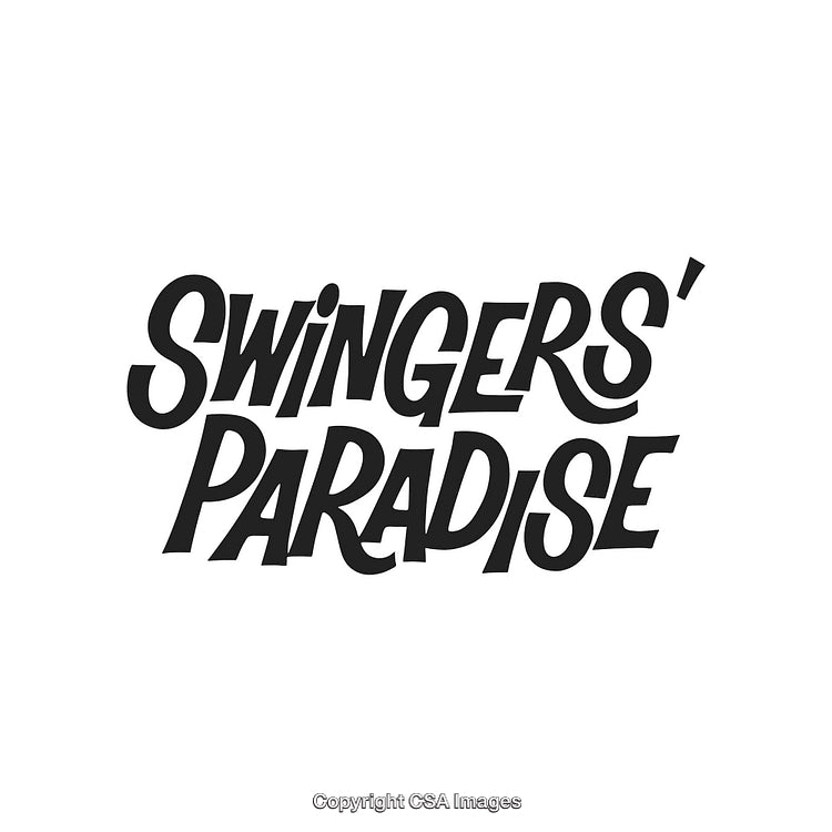 Retro Playful Typography Promoting Swingers' Paradise Lifestyle and Fun