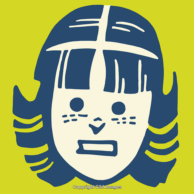 Colorful Abstract Portrait of a Cartoon Character with Expressive Features