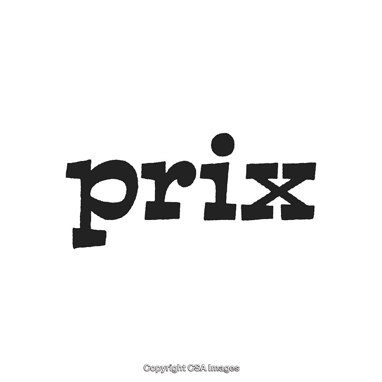 Stylized Text Illustration Depicting the Word Prix in Bold Font