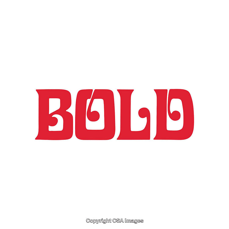 Bold Red Typographic Design Isolated on a Minimalist White Background