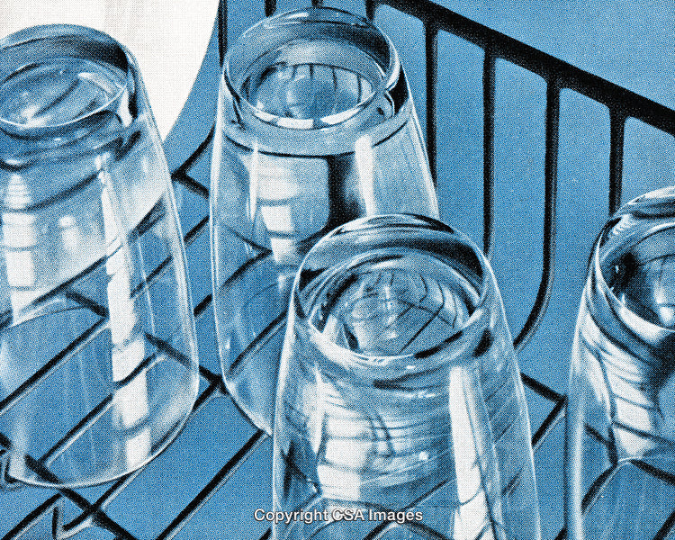 Close-Up of Glasses in a Modern Dot Screen Style