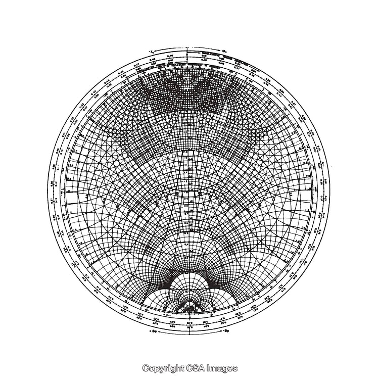 Intricate Black and White Circular Diagram of Complex Mathematical Relationships